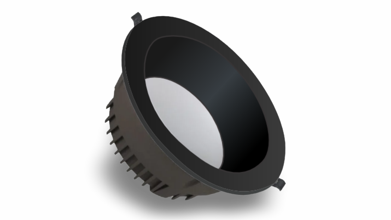 Bala Downlight redonda negra